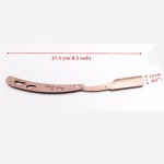 Metallic barber razor with classic blade for haircut / shaving, pink color